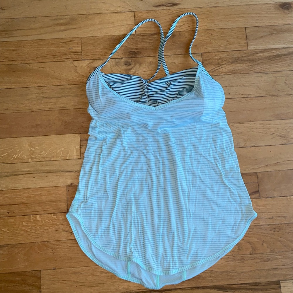 Lululemon mint stripes tank top